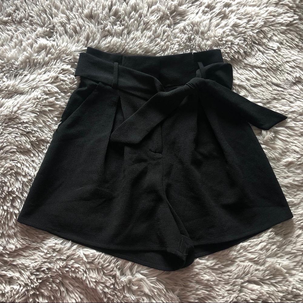 Paperbag Tie Waist Shorts
